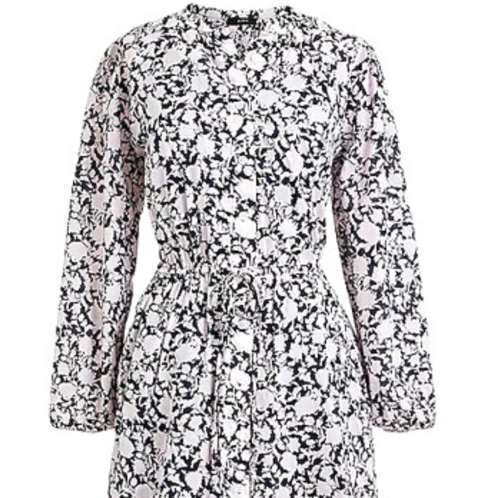 J. Crew Rose Vines Voile Cotton Midi Dress